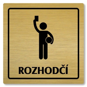 Rozhodčí, 100x100mm, zlatá, Arizona